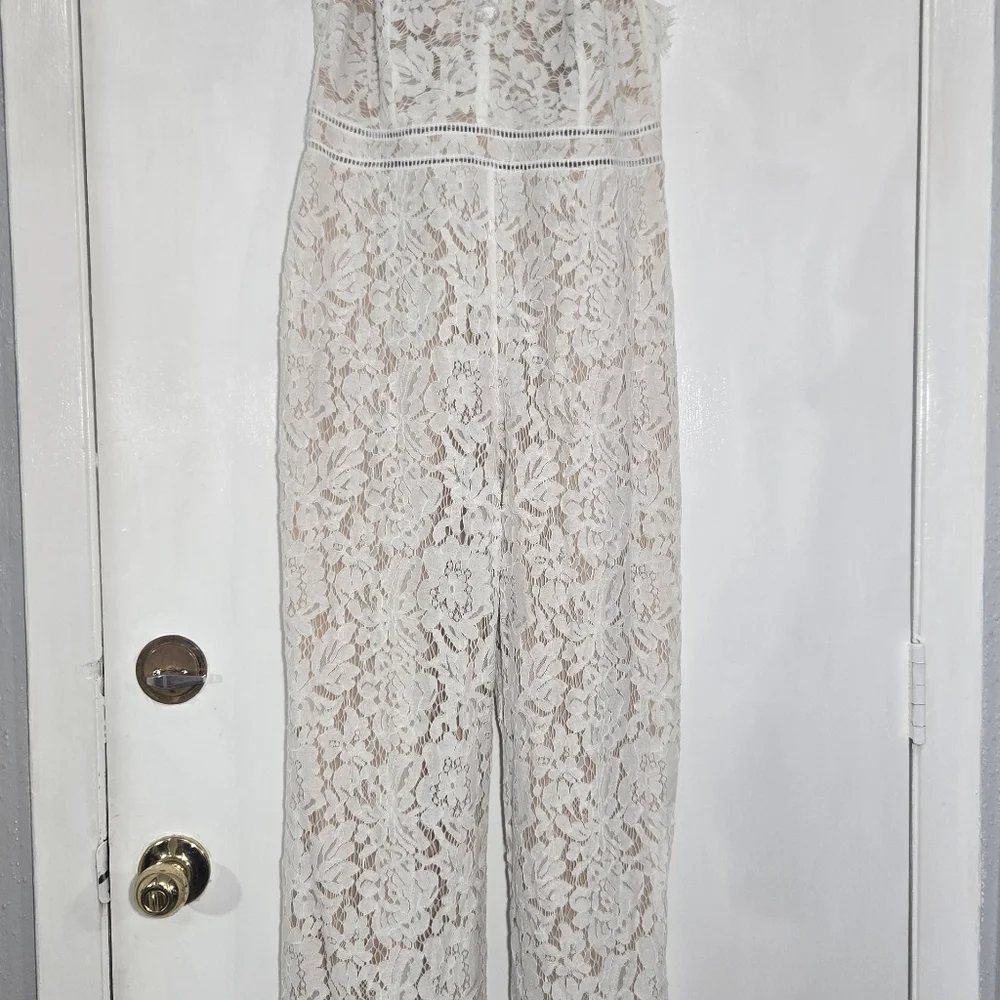 Aakaa Ivory Lace Jumpsuit Graduation/Brides - Picture 6 of 16